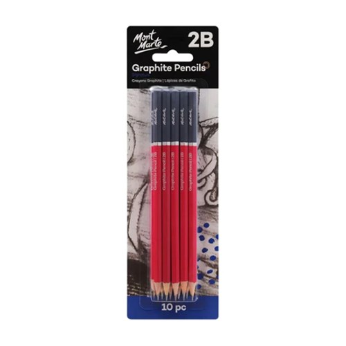 MONT MARTE GRAPHITE PENCILS 2B 10Pieces